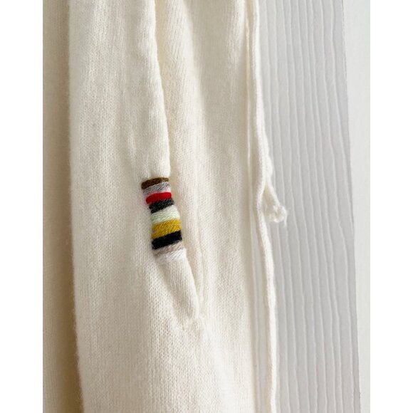 Extreme Cashmere Ivory Cotton/Cashmere Lounge Pant, One Size Only ** hemmed ** - Picture 9 of 11